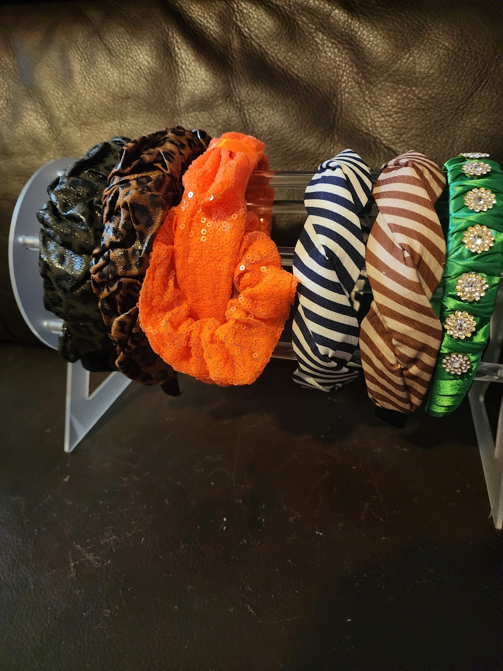 New Assorted Women's Headbands - Orange, Green, Black, Brown, Navy, Cream